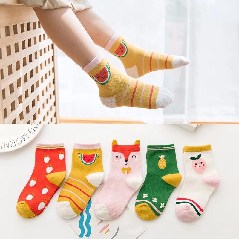 Summer Fun Breathable Mesh Children Socks Custom Cartoon Cute And Childlike Crew Children Socks