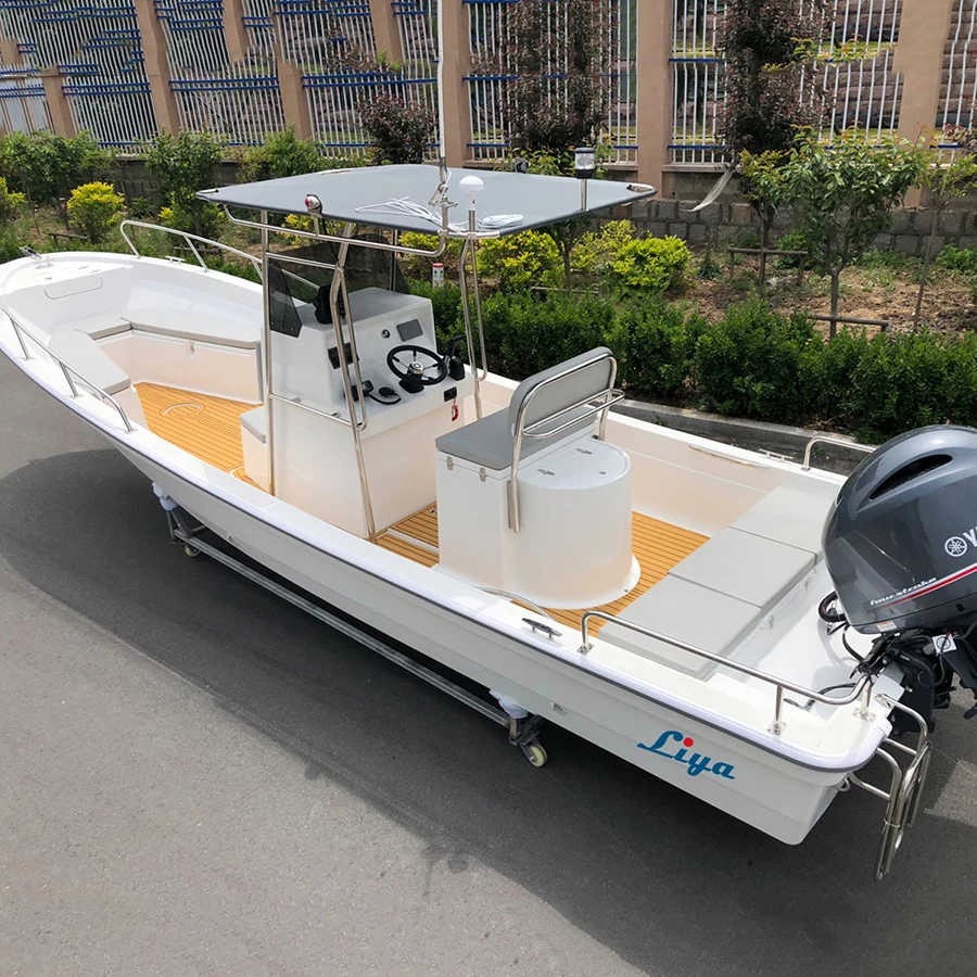 Liya 7.6m fishing vessels fiberglass boat yacht panga console boat fiberglass boat molds for sale