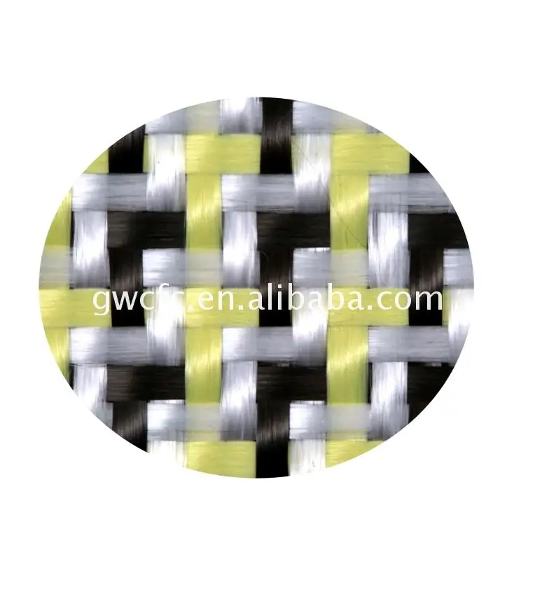 Hot Sale 3K 240GSM Carbon Fiber Kevlar Fabric Twill Woven Aramid Hybrid Fabric for Bags Flat and Roll Patterns