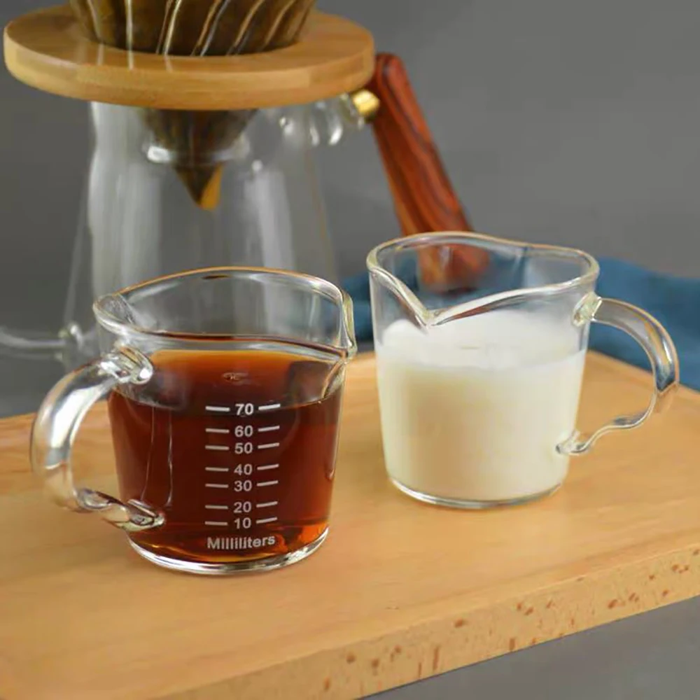 BCnmviku 70ML/2.4oz Double Spouts Measuring Cup Eco Friendly kitchenware For Hot Cold Beverages Essential Bakery Tool Wholesale