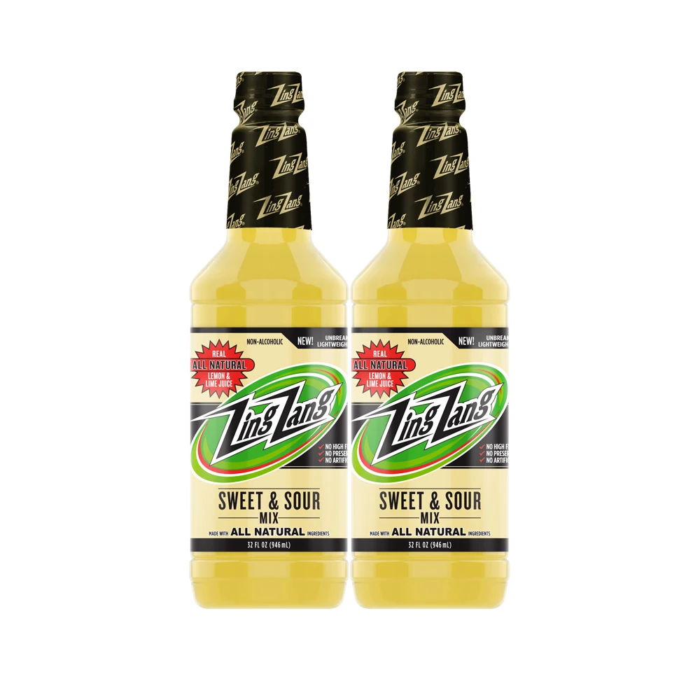 Сладко-кислый коктейль высокого качества от бренда Zing Zang, лучше всего смешивается с бурбоном [виски]