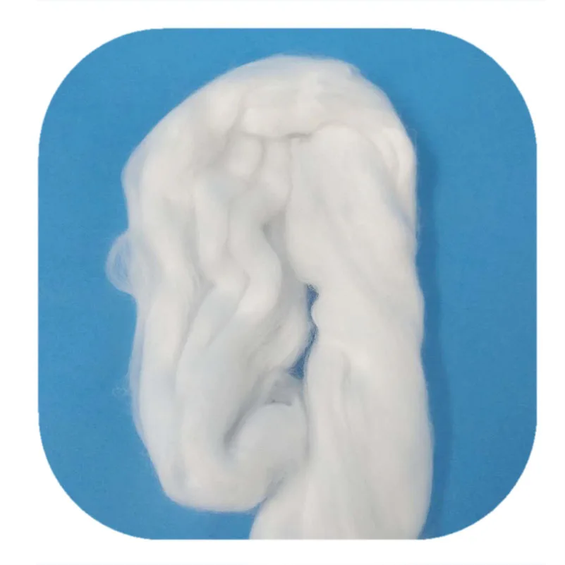 Polyamide nylon 6 staple fiber tops 2D*88mm semi-dull raw white virgin for wool yarn