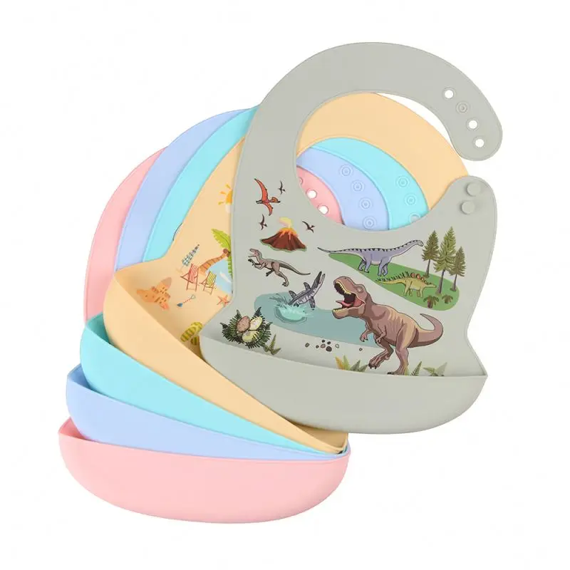 Easy to Clean Food Grade Soft Walterproof Baby Bib