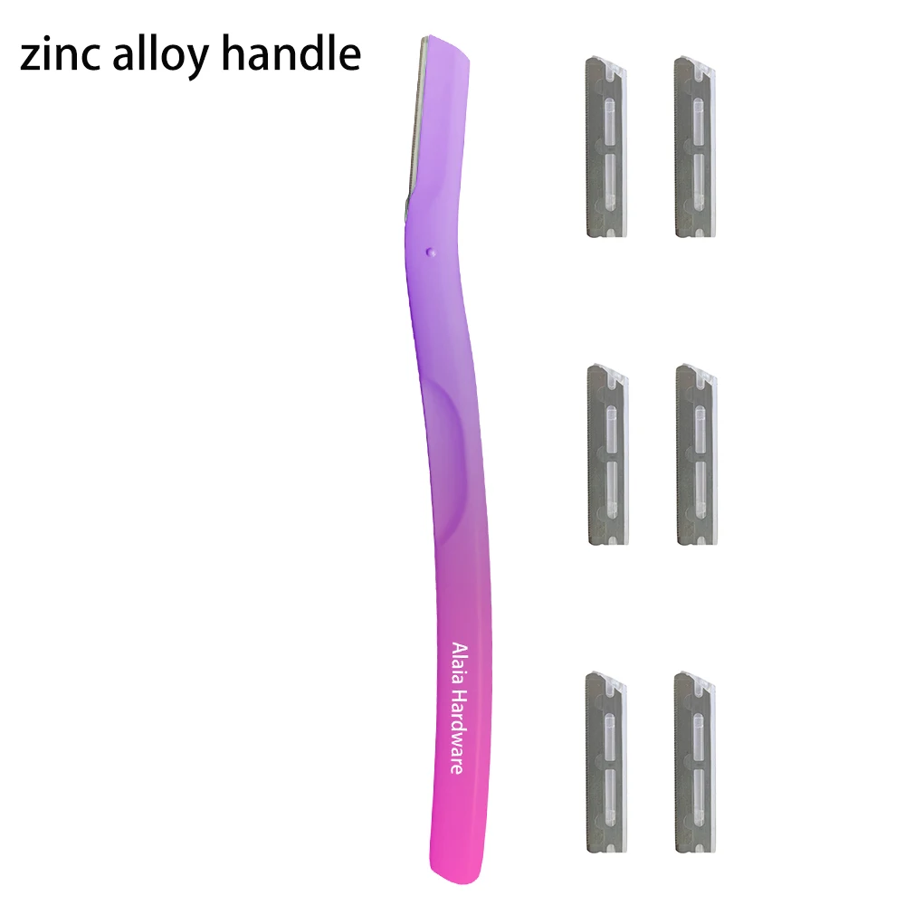 Custom Purple Eyebrow Razor Precision Facial Grooming Tool for Smooth Shaping