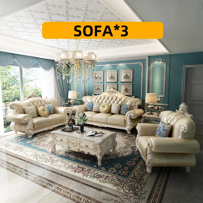 luxury leather sofa set furniture set dining table tv cabinet living room furniture set