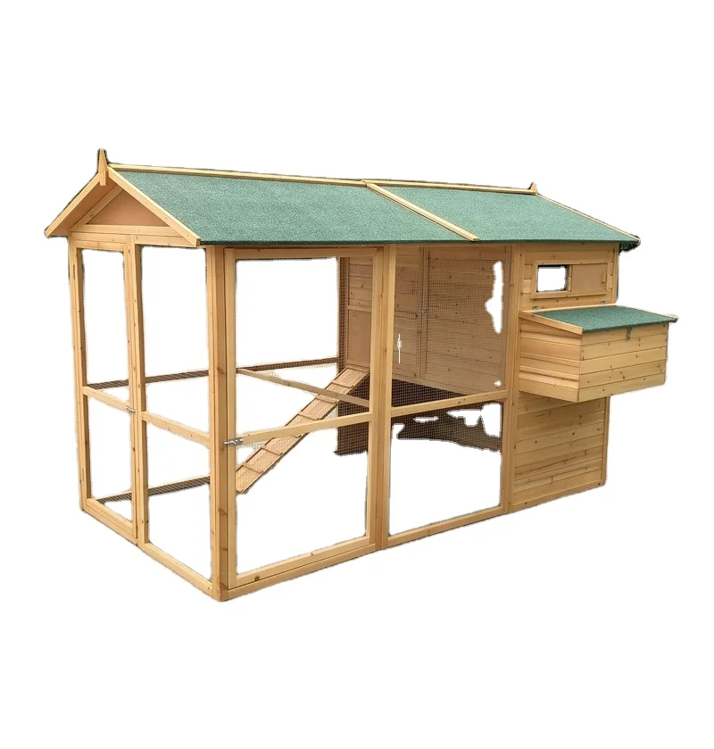 Backyard Large Outdoor Animal Cages  Wooden Chicken Cage Coop Waterproof Poultry Houses