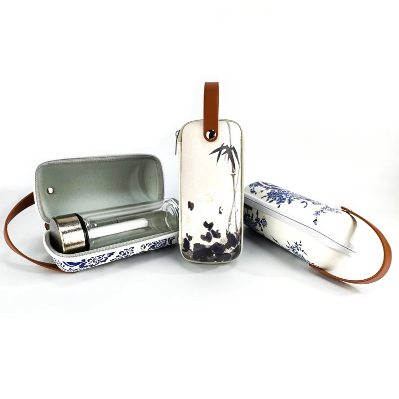 Custom Different Shape Shockproof EVA Tea Case Storage Zipper Chinese Style EVA Tea Bags