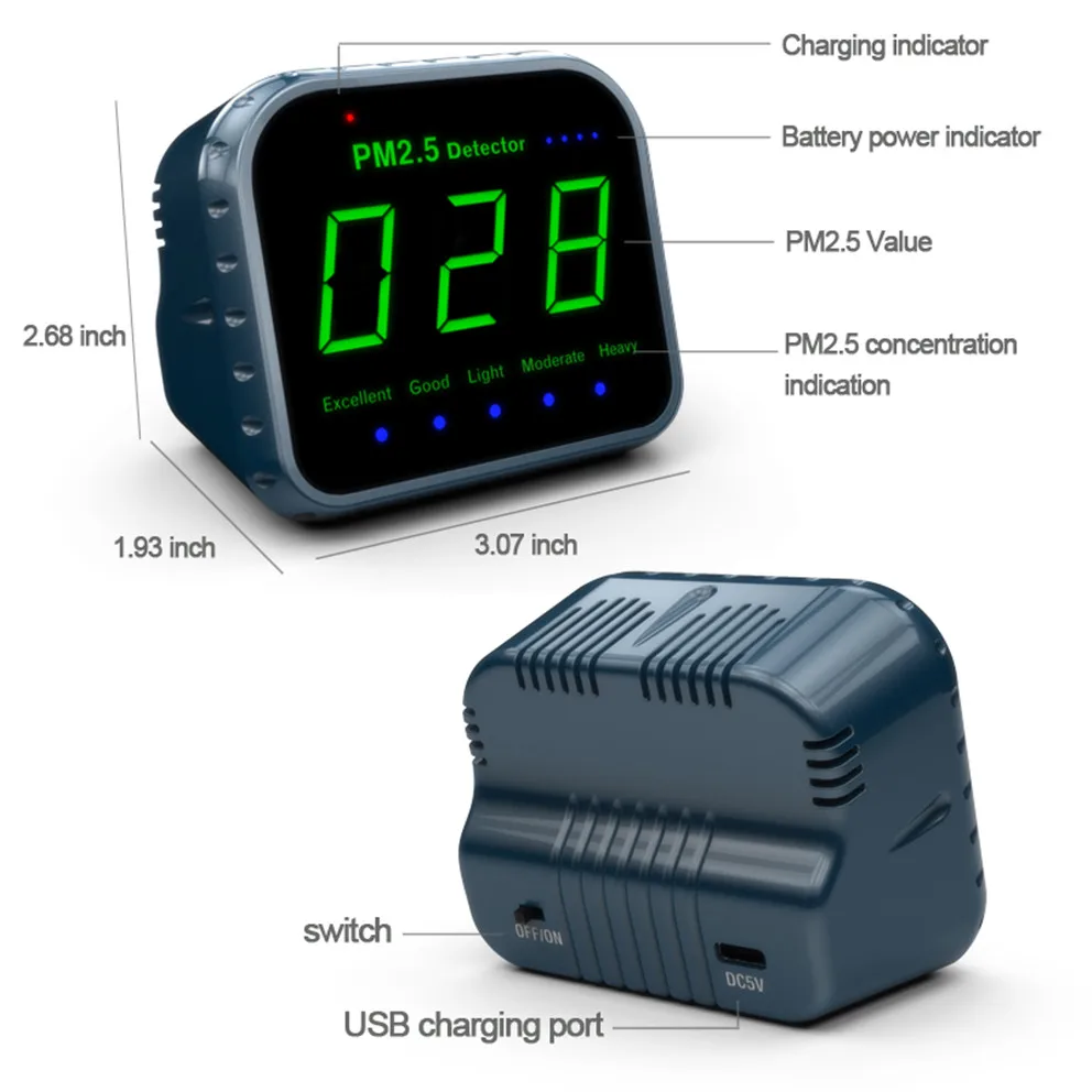 Датчик расхода воздуха pm2.5 детектор концентрации с разъемом Type-C датчик