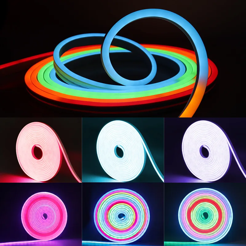 Неоновый свет RGB 12 В 1 м 2 3 4 5 10