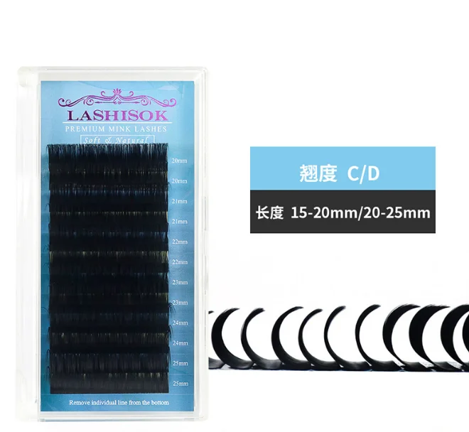 Synthetic Mink  Fake Lash Extension Russian Volume Individual Extension Mink Eyelash