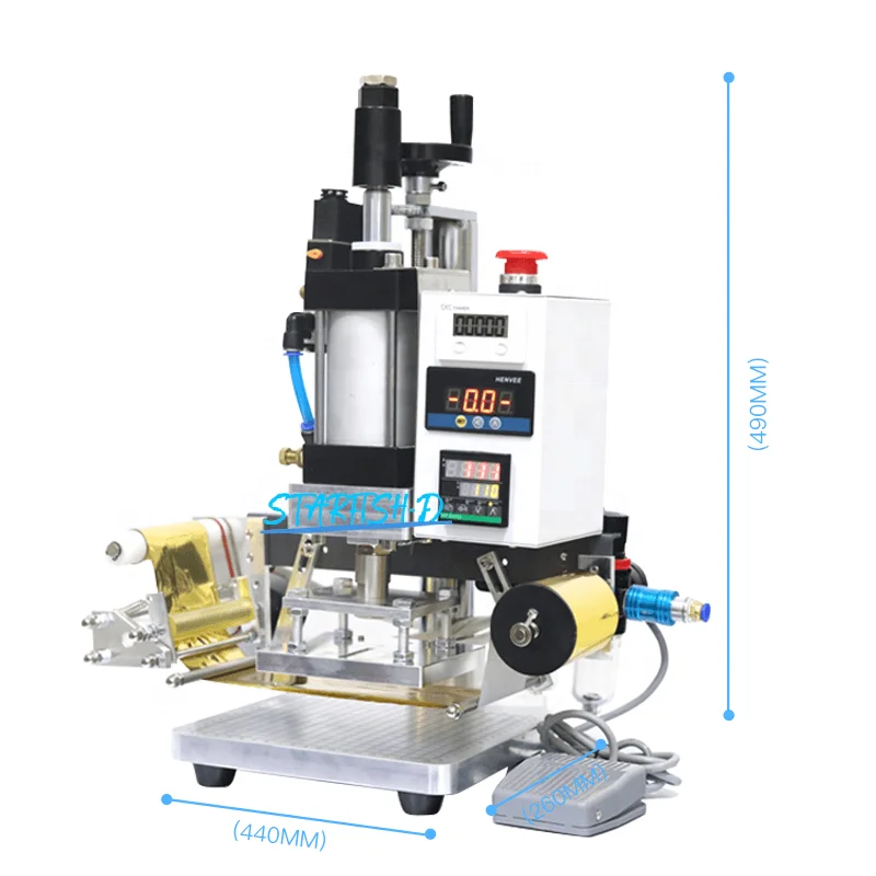 Pneumatic Stamping and Embossing  Logo PU Wood Imprinting Machine for Leather