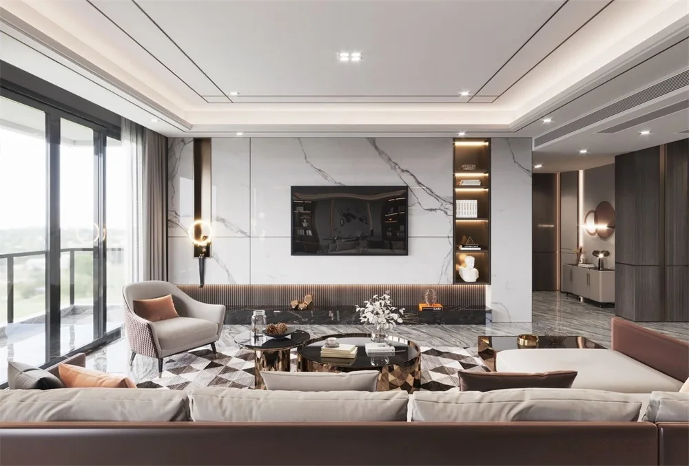 iHome China Foshan Best Sellers Walnut Wood Tv Cabinet For Living Room