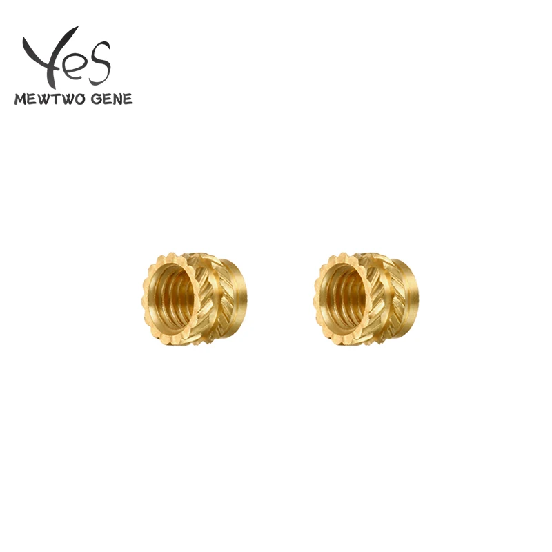 M3*5*4 Brass Hot Melt Inset Nuts Heating Molding Copper Thread 3D Printer Parts SL-type Double Twill Knurled Injection Brass Nut