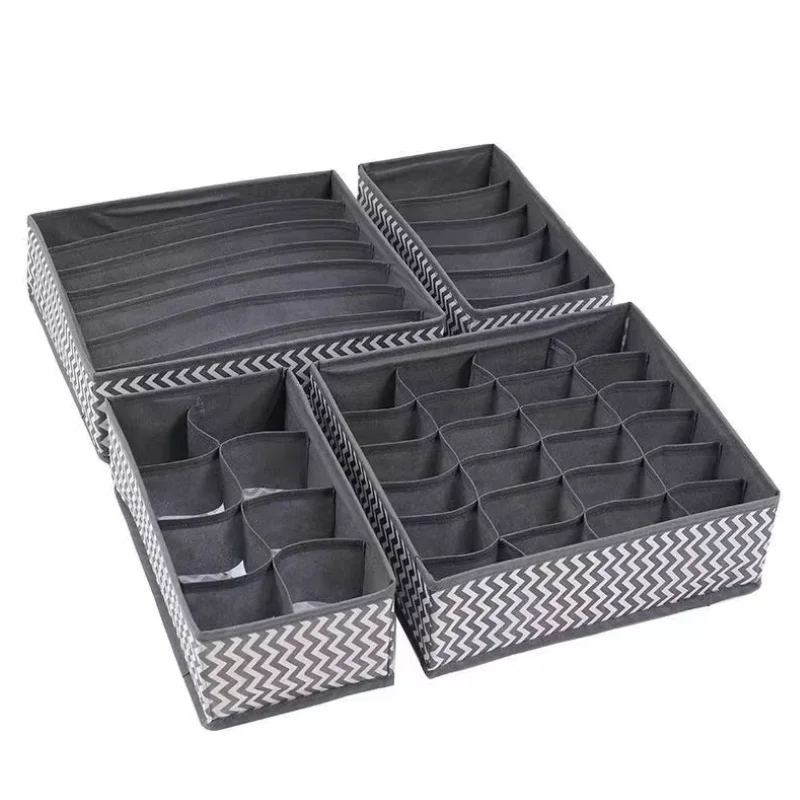 Wholesale foldable drawer storage box drawer organizer clothing divider underwear sock organizer   fabric storage container
