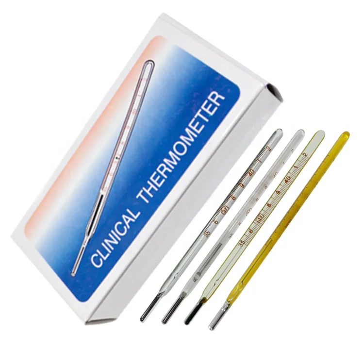 High Quality Medical Mercury Oral Armpit Glass Clinical Celsius and Fahrenheit Thermometer