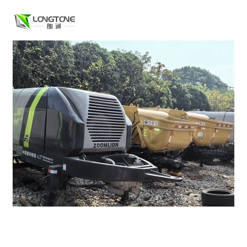 China low price used 10 ton tanker trailer with vacuum pump trailer mounted concrete pump
