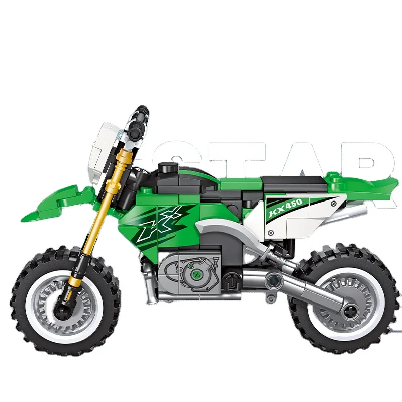 2024 hot selling kids building blocks set assemble cool motorcycle toy kids puzzles educational toy