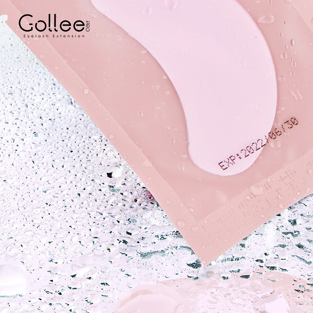 Розовые накладки для наращивания ресниц Gollee высокое качество лучший патч индивидуальная этикетка под коллаген
