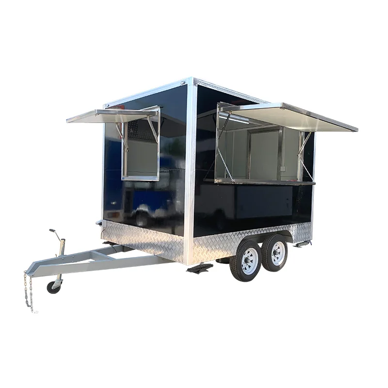 12ft food truck trailer with kitchen equipment USA customized street vending carts snack for sale