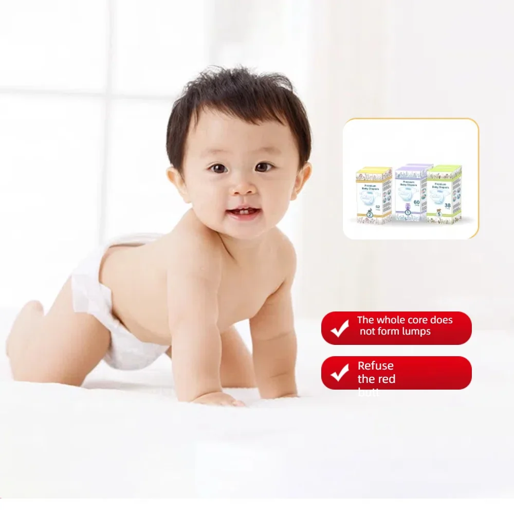The factory sells superabsorbent baby diapers
