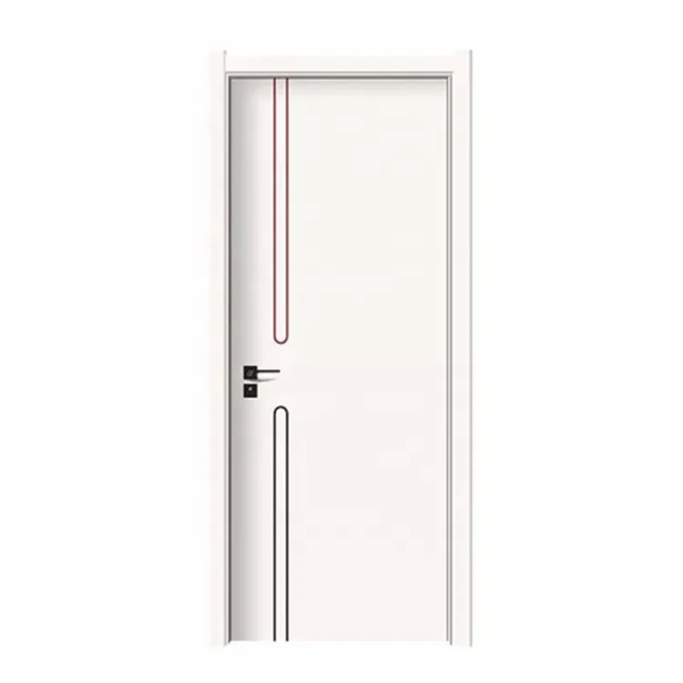 Modern design frosted glass pvc bathroom upson pvc door philippines membrane foil door