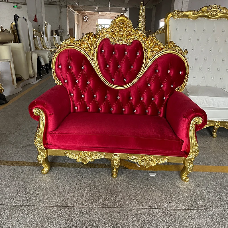 Elegant Design European Style Wooden White Wedding Love Seat Sofa for Sale