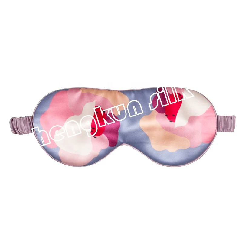  19mm Grade 6A Silk filled with 8G 16g Cstomer size logo and design silk eye mask sleep