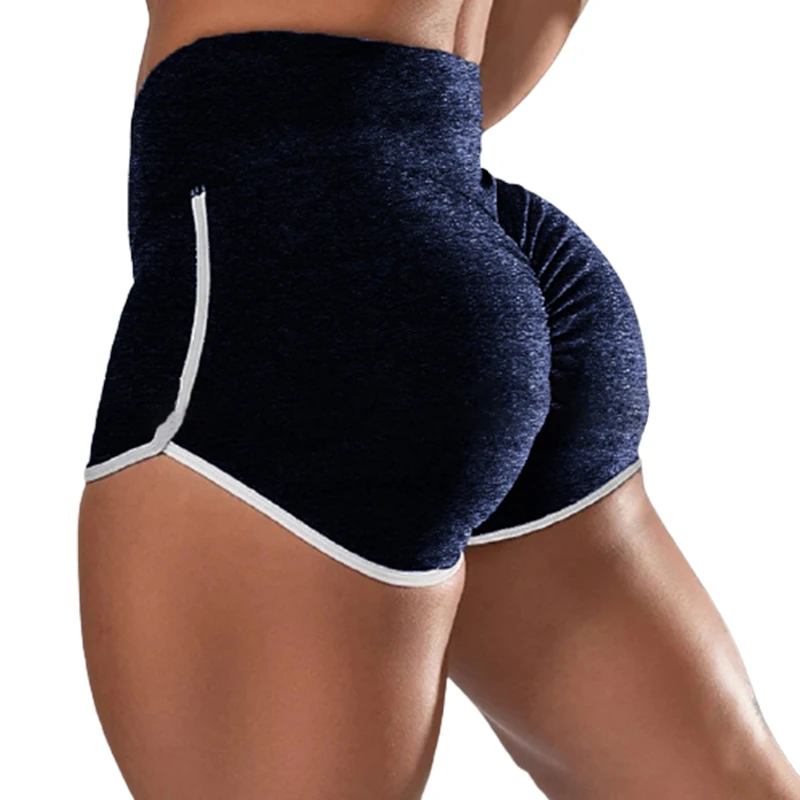 
 Популярные сексуальные шорты для йоги, Женские однотонные обтягивающие шорты с высокой талией для подтяжки ягодиц, фитнеса, тренажерного зала, спорта, сексуальные шорты  