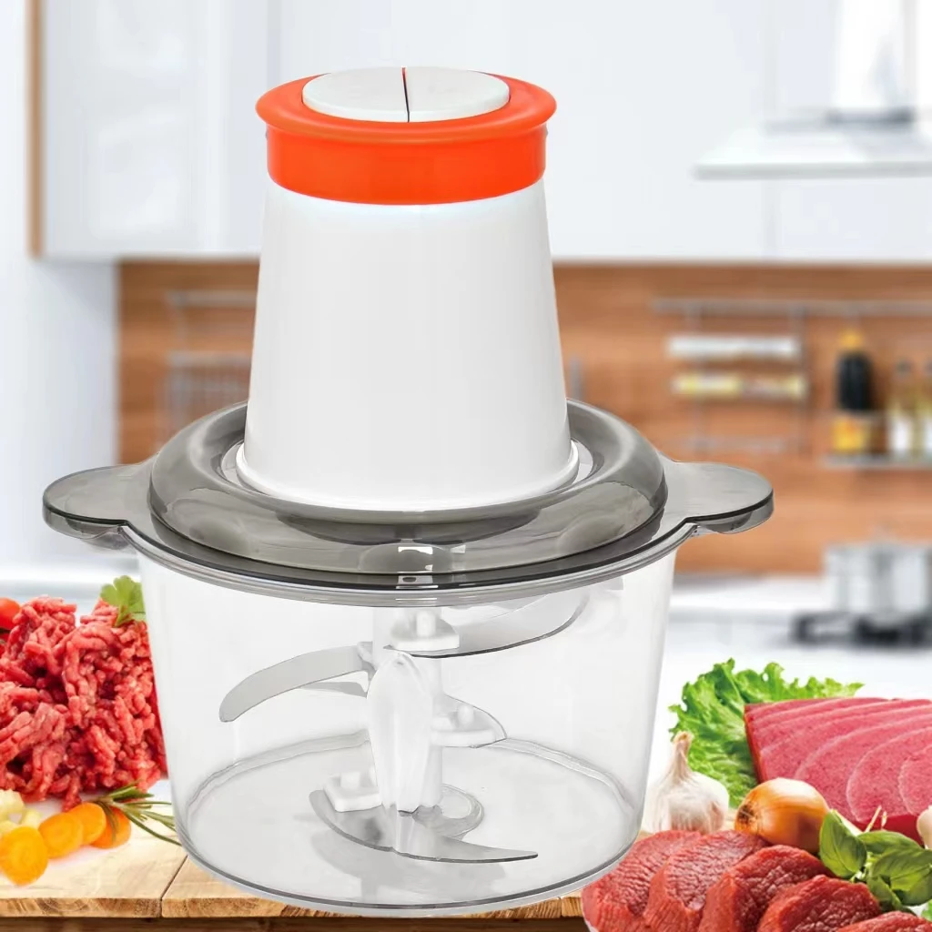 Fufu machine household two speed plastic 2L 300W electric meat grinder food chopper