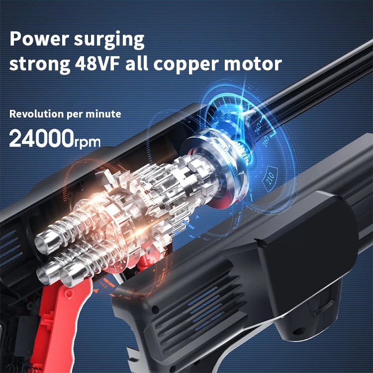 Portable Car Washer Powerful High Pressure 21V Lithium Rechargeable Cordless Water Jet Foam Gun Car Washer for Car & Garden