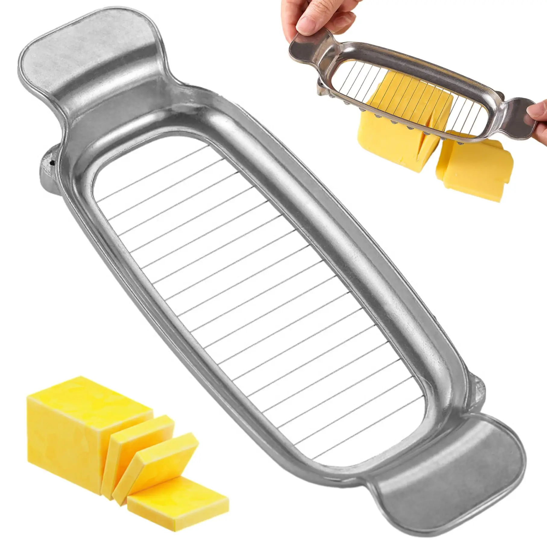 Многоцелевой резак для яиц масла 17 шт. проволочный сыра из нержавеющей стали с ручкой