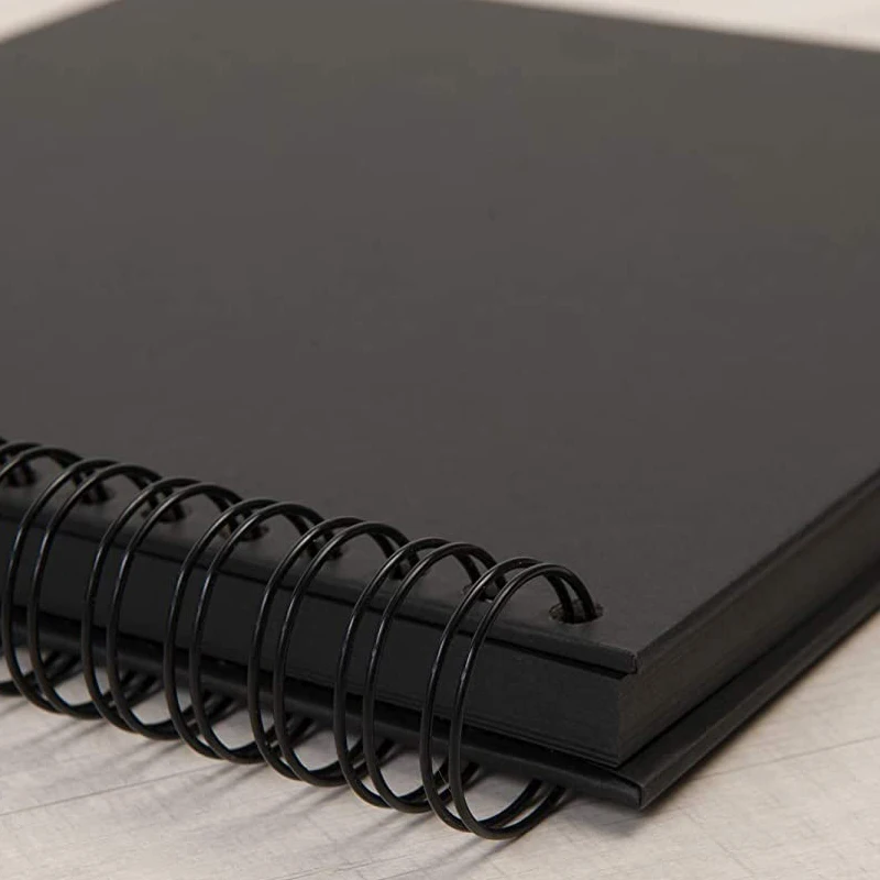Доступен индивидуальный заказ 10x10 дюймов DIY Книга в твердой обложке из крафт-бумаги Скрап фотоальбом с пустым черными страницами на