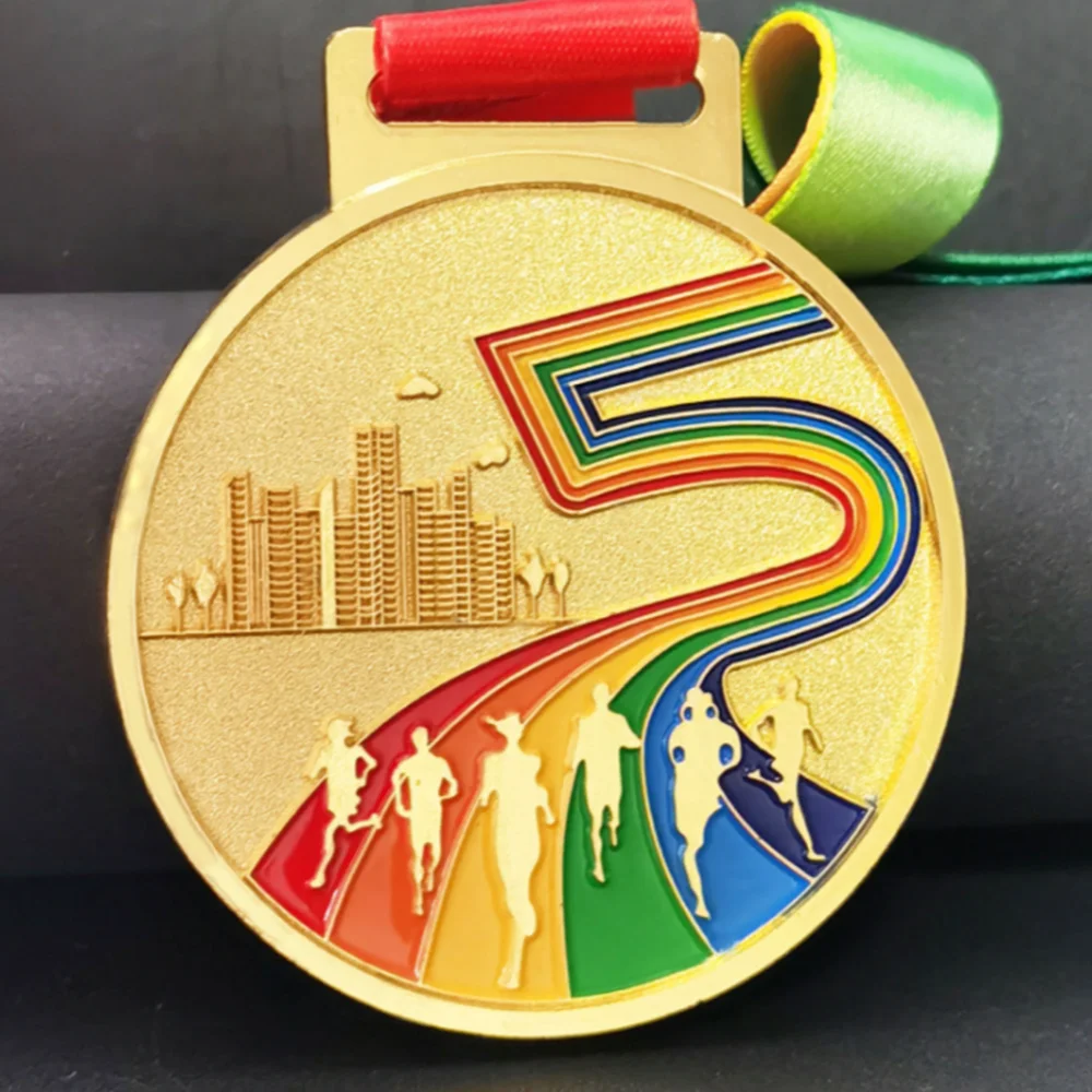 Wholesale Quality Custom Marathon Running Basketball Bicycle No Mold Medal for Sticker Metal Blank Insert Stock Medals