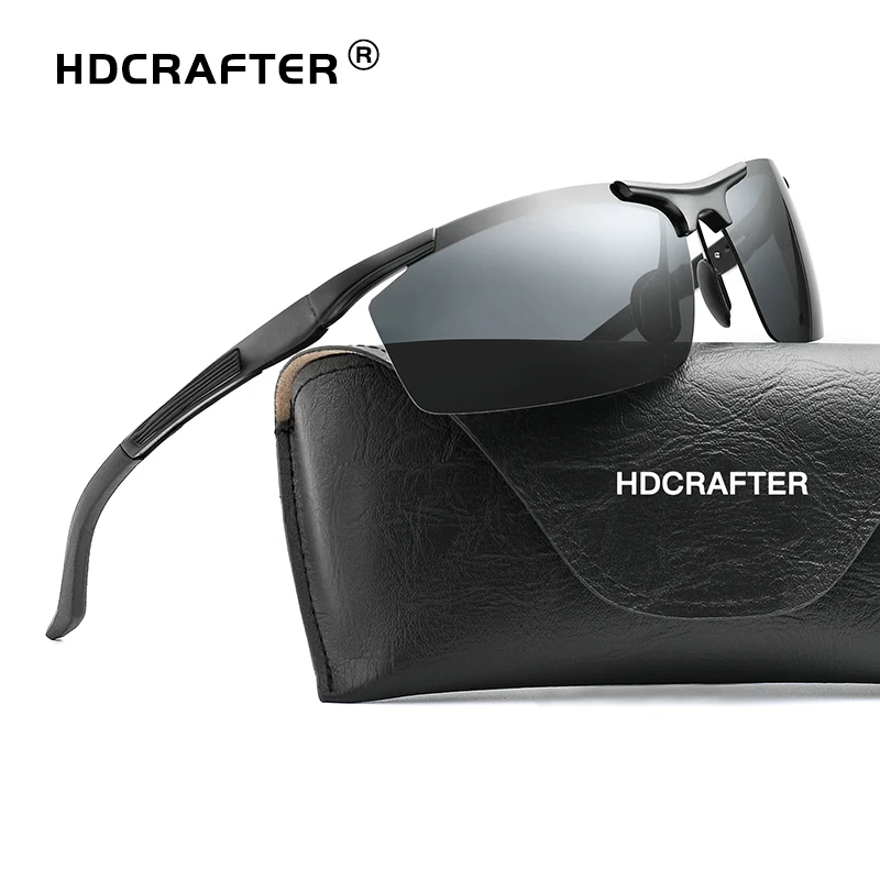  HDCRAFTER поляризованные солнцезащитные очки ночного видения Al-Mg мужские для вождения водительские зеркальные высококачественные uv400 оптовая продажа OEM