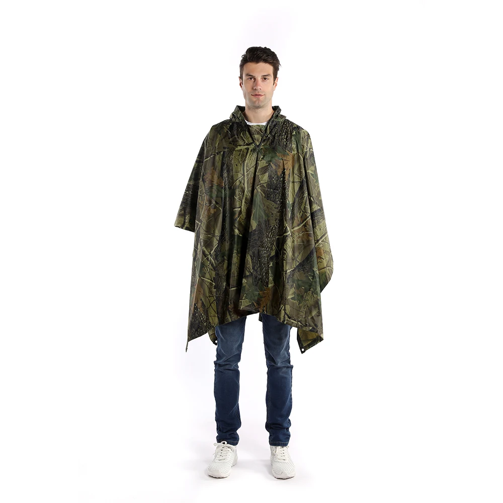 Most Popular Polyester/PVC High Quality Waterproof Printed Fashion Adult Hooded Rainwear Cloak