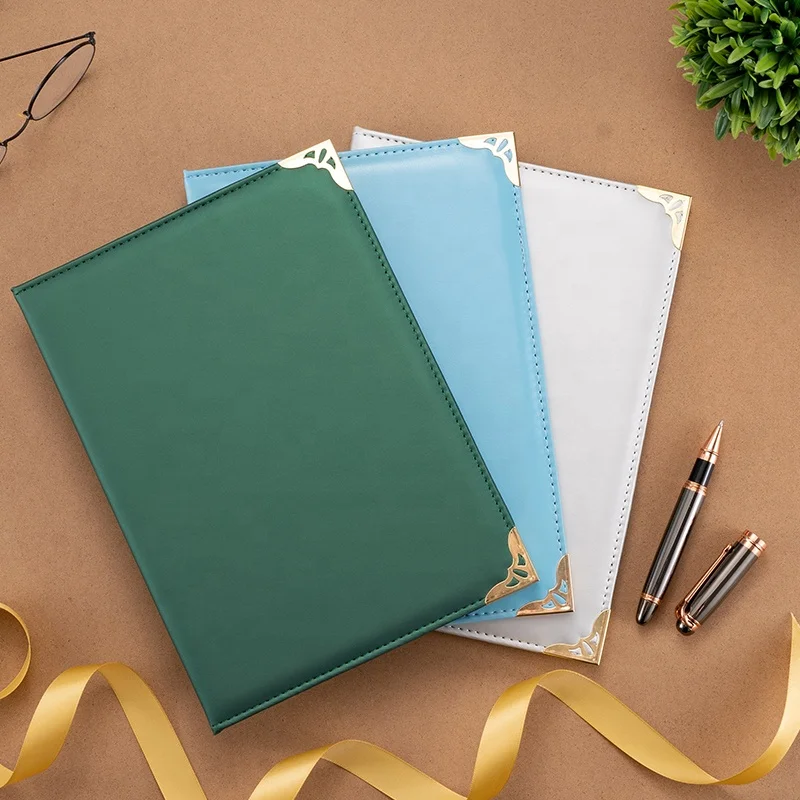 Plain Pu Leather Diploma Cover Holder,Leather Certificate Holder Green,Black Leather Folder For Certificates