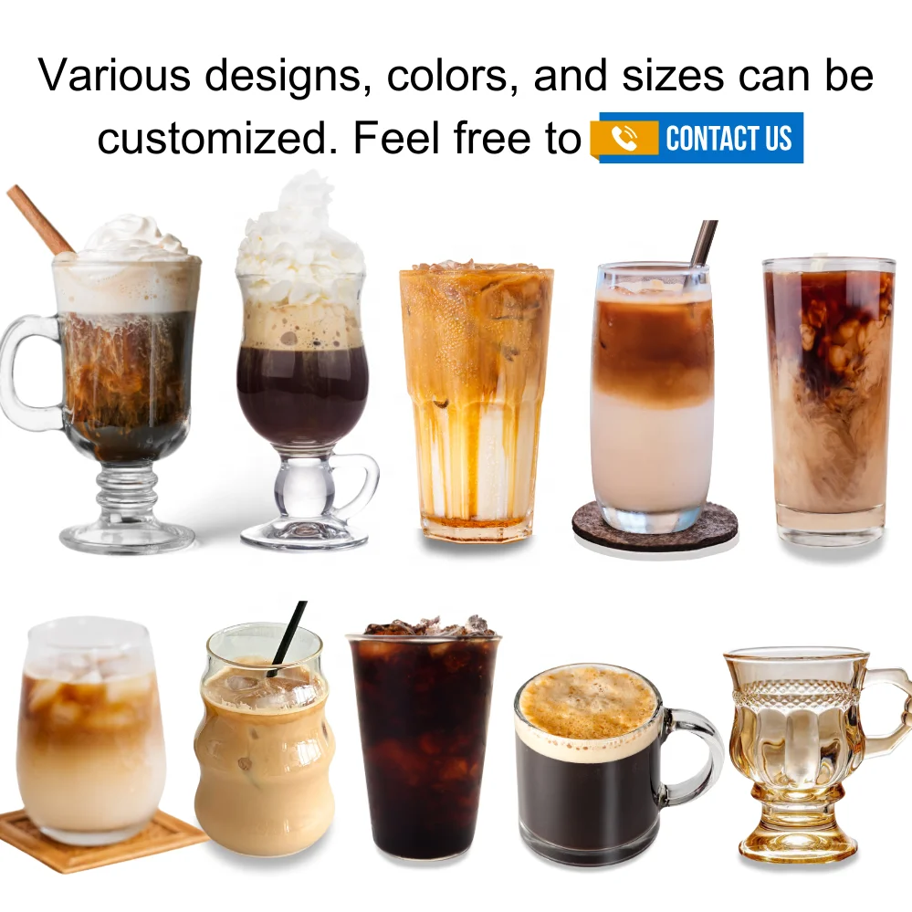 Customizable 350ml Insulated Espresso French Coffee Glasses Double-Wall Glass Tea Cups with Handle Personalized Logo Mugs