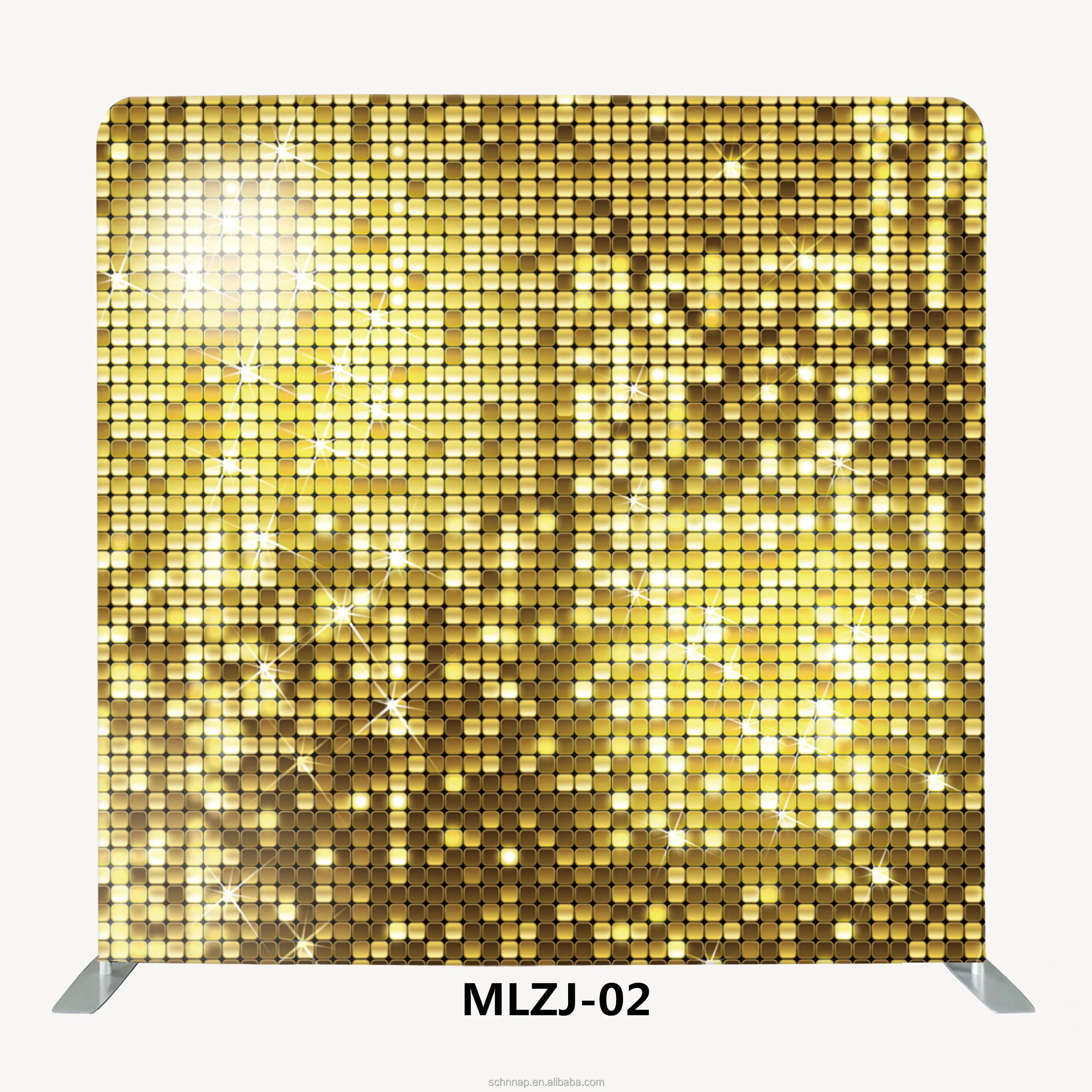 Custom 8ft x 8ft silver pillow case Tension fabric display photo booth backdrop