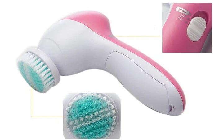 5 in 1 Handheld Facial Beauty Care Anti-Aging Reducing Wrinkle Electric Facial Cleansing Brush Face Massager