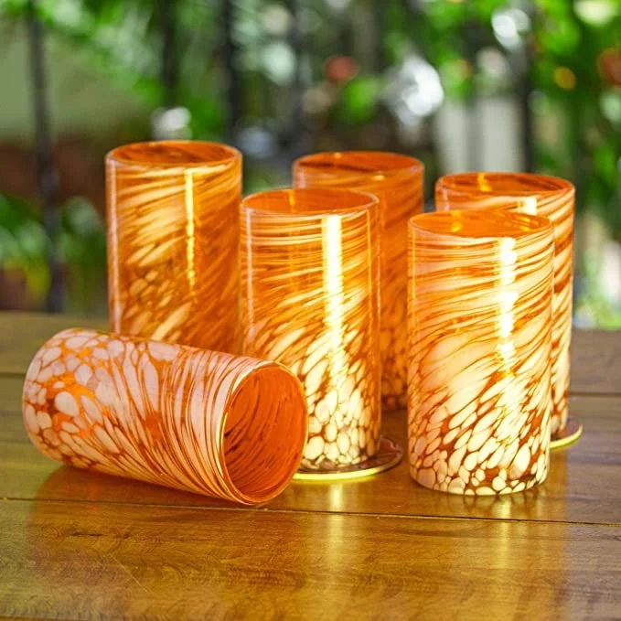 Samyo Mercury Glass Speckled Round Votive Tealight Candle Holders Set for Weddings Centerpieces Home Decor Parties