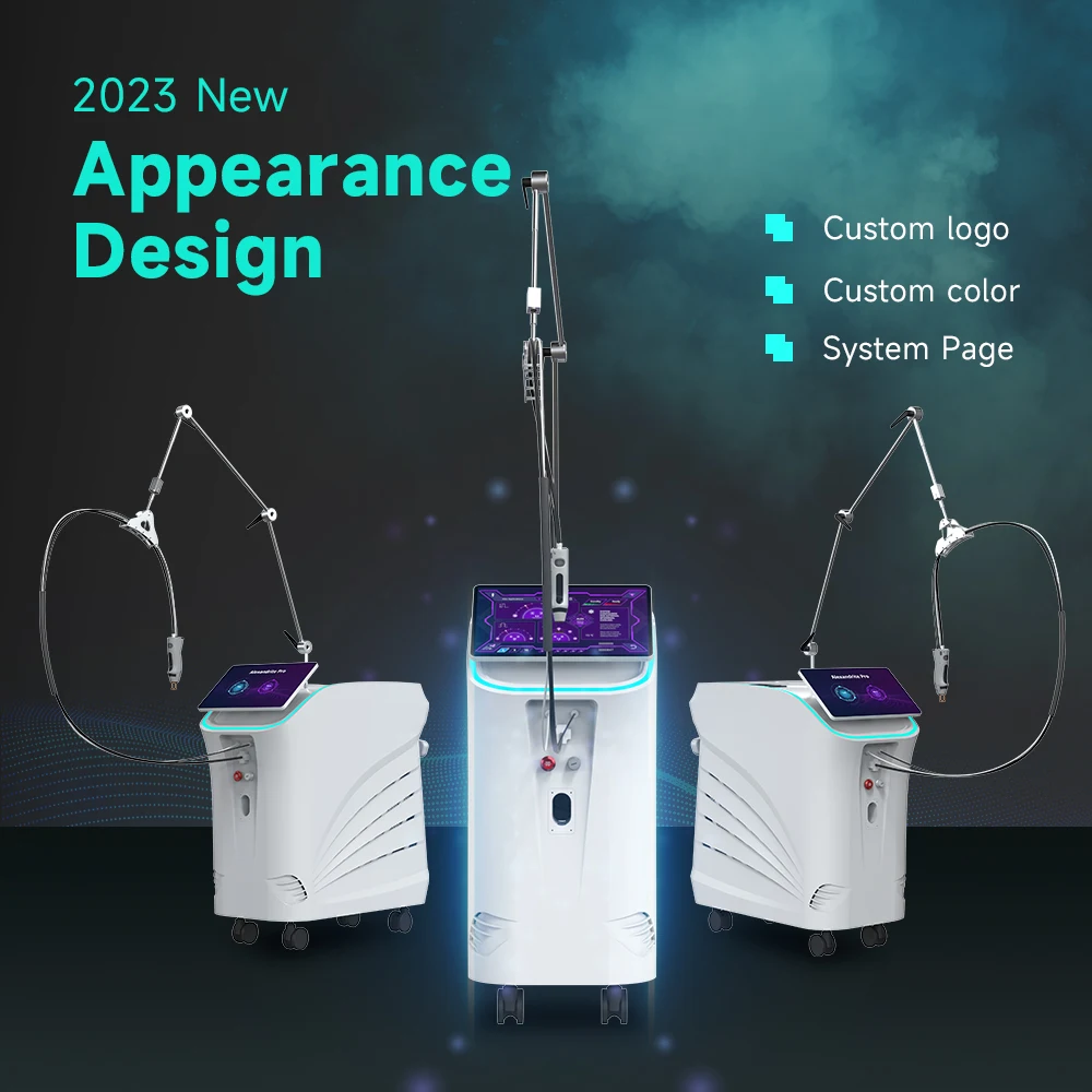 China Best  Beauty Device  Alex 755nm Yag 1064nm alex 755 1064 Long Pulse alexandrite laser hair removal