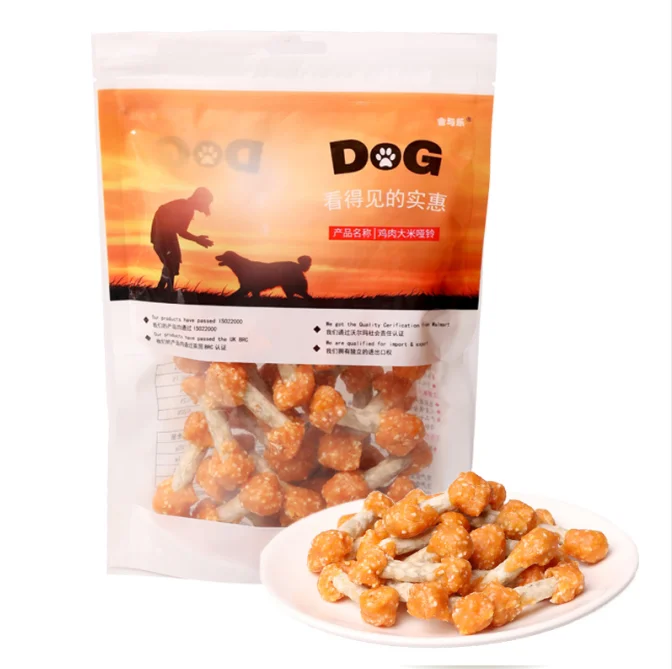 Оптовая продажа китайских куриных рисовых гантелей для собак по заводской цене