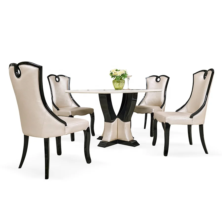 wholesale price hotel solid wood chairs and tables Antique Furniture Sets wood legs italian custom marble top dining table sets