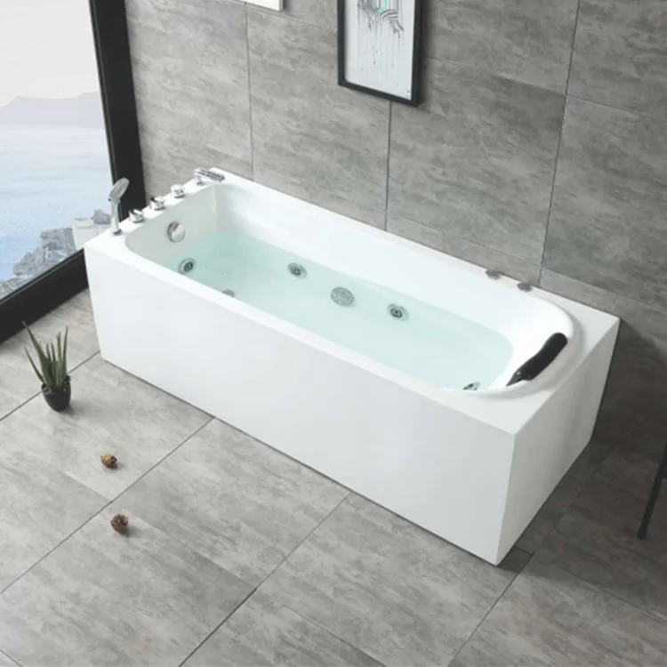 Free standing elegant design acrylic massage bathtub with good price