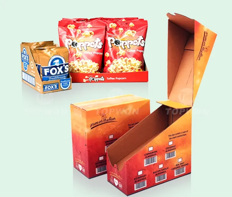 Holidaypac Display Candy Cardboard Box Paper Carton Chocolate Corrugated Cartoon for Snack Chocolates Food