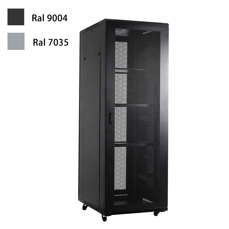 Floor Standing 15U 18U 22U 27U 32U 37U 42U 47U  19 Inch Network Equipment Server Rack  Mount Cabinet with Mesh Door