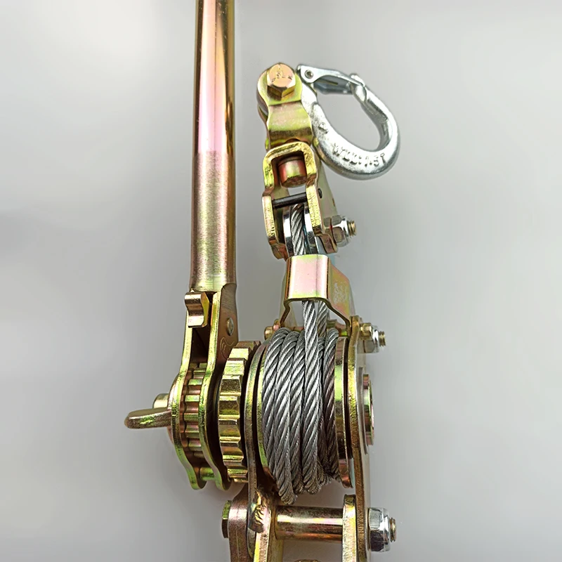 Manual mini hand winch puller ratchet wire rope cable puller