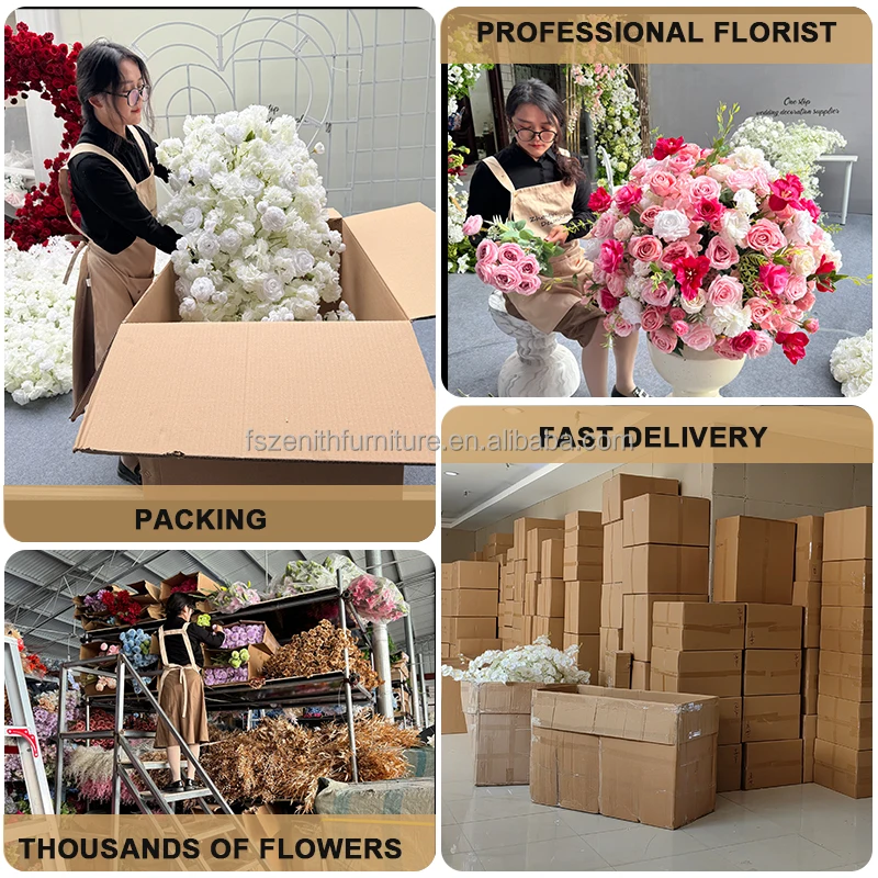 White Flower Wall Panel Backdrop Wedding Decor Artificial 5d Flower Wall Background