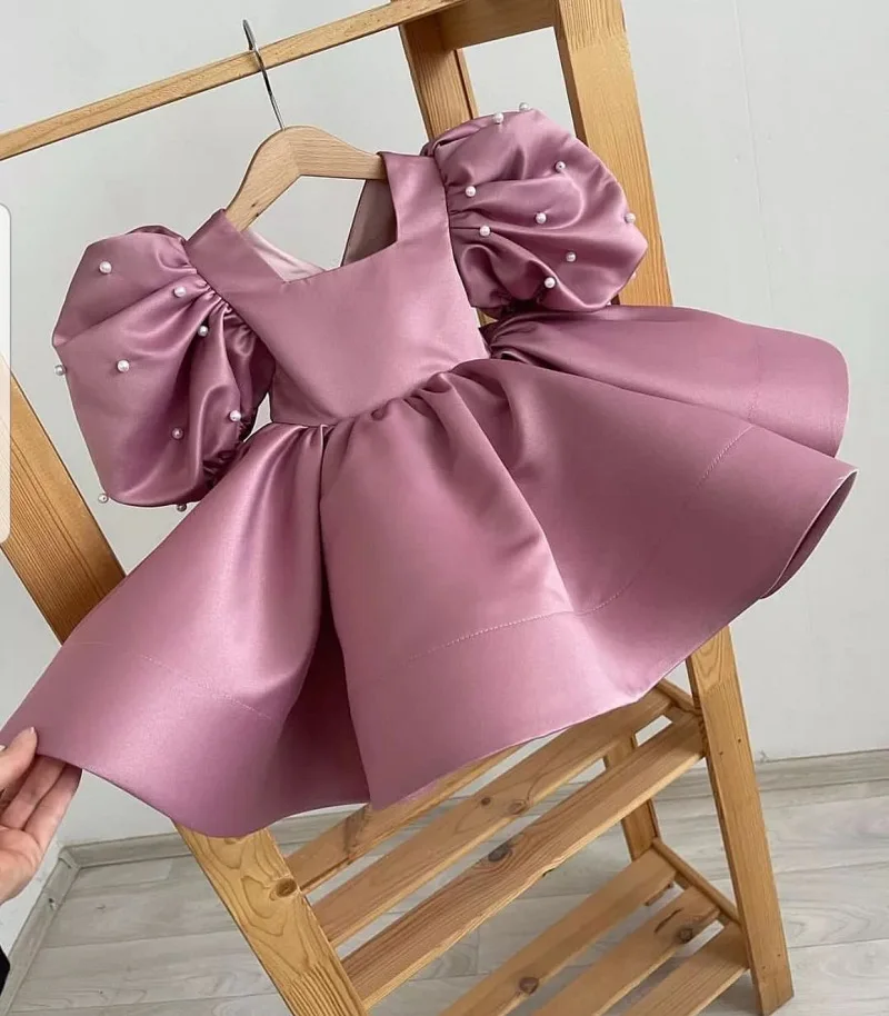 Nimble Puffy Sleeve Fair Girl Flower Party Frock Designs Birthday Dresses