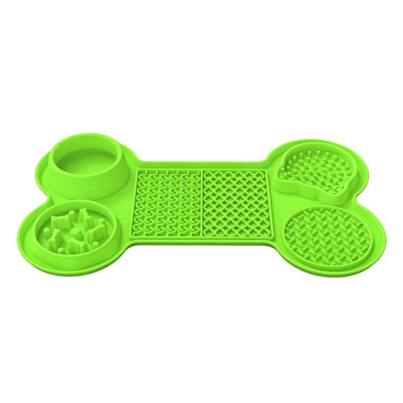 Silicone All in One Non Spill Double Portable Dog Bowl Mat for Indoor